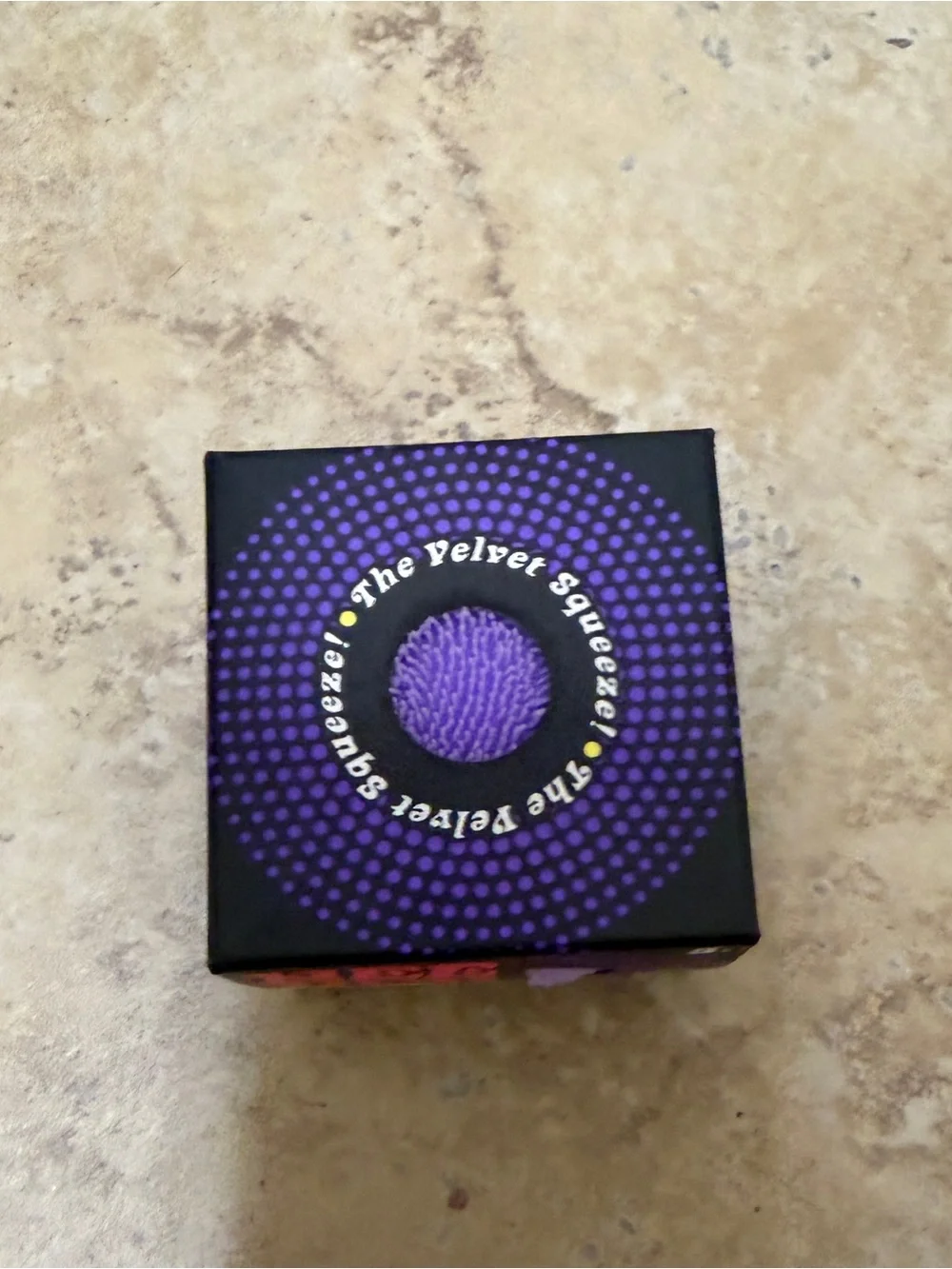 Needoh Purple Fuzz Ball - Velvet Squeeze Stress Toy, Authentic, NEW